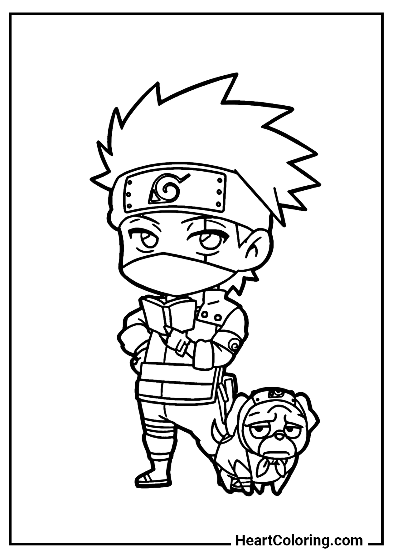 kakashi jounin para colorir