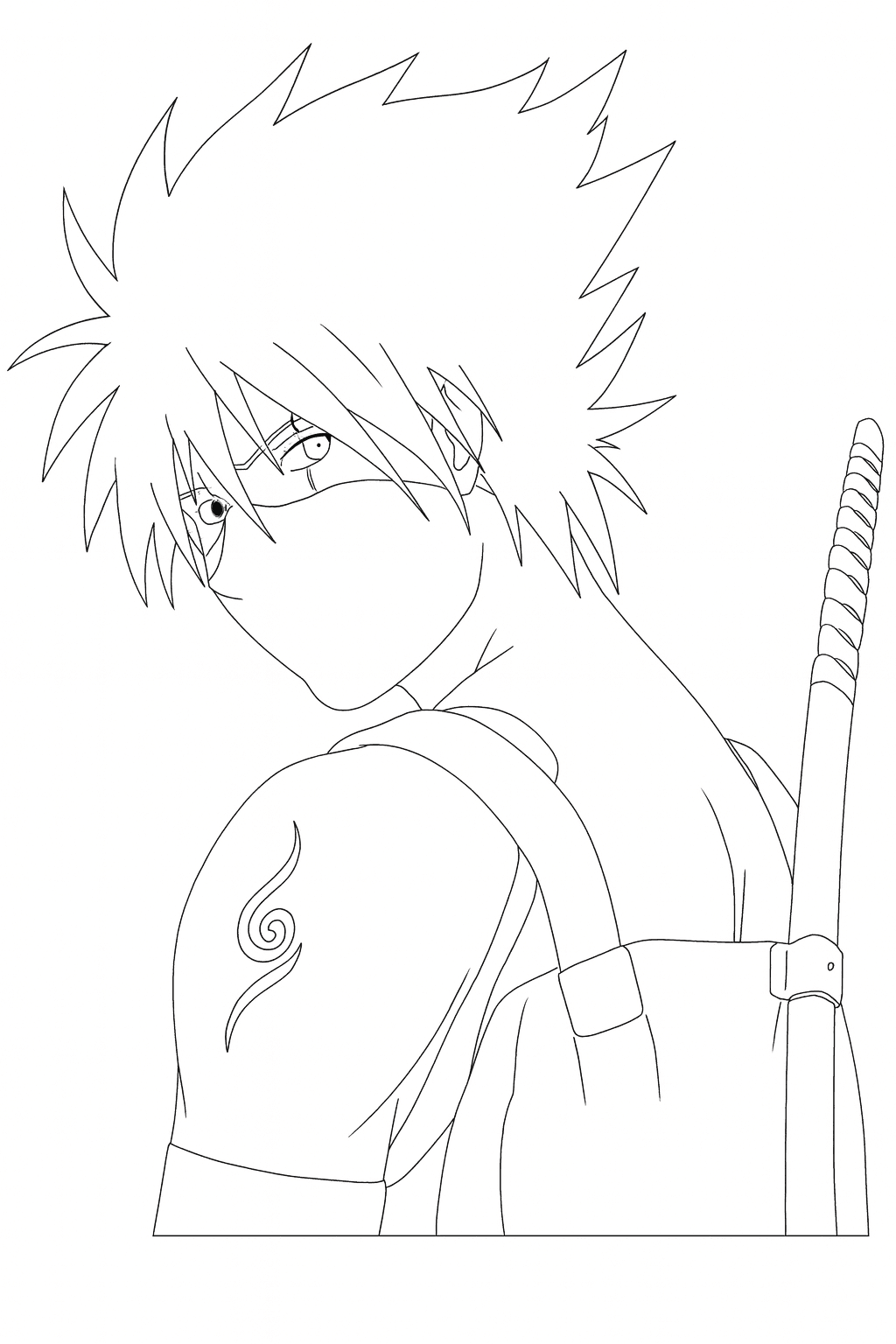 kakashi sensei para colorir