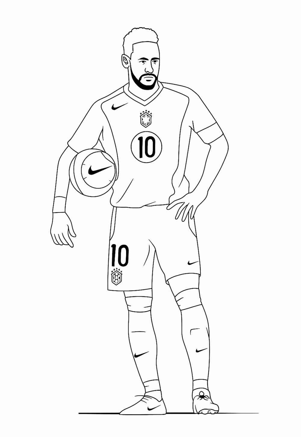 neymar jr coloring pages