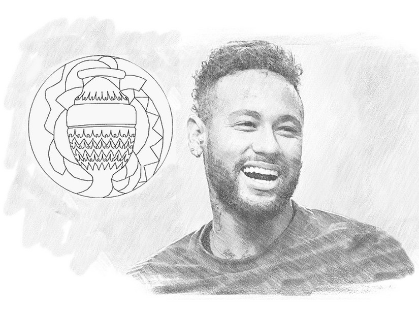 neymar jr desenho fácil