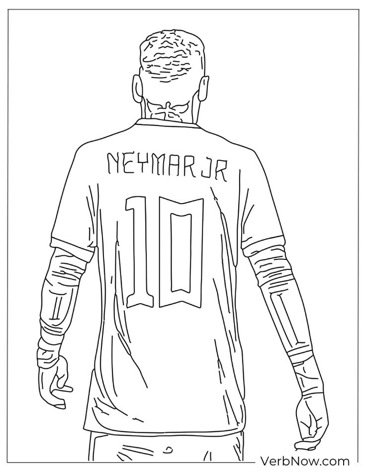 neymar jr coloring pages