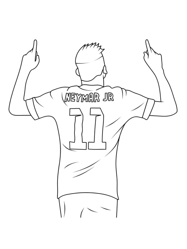desenho do neymar jr seleção brasileira