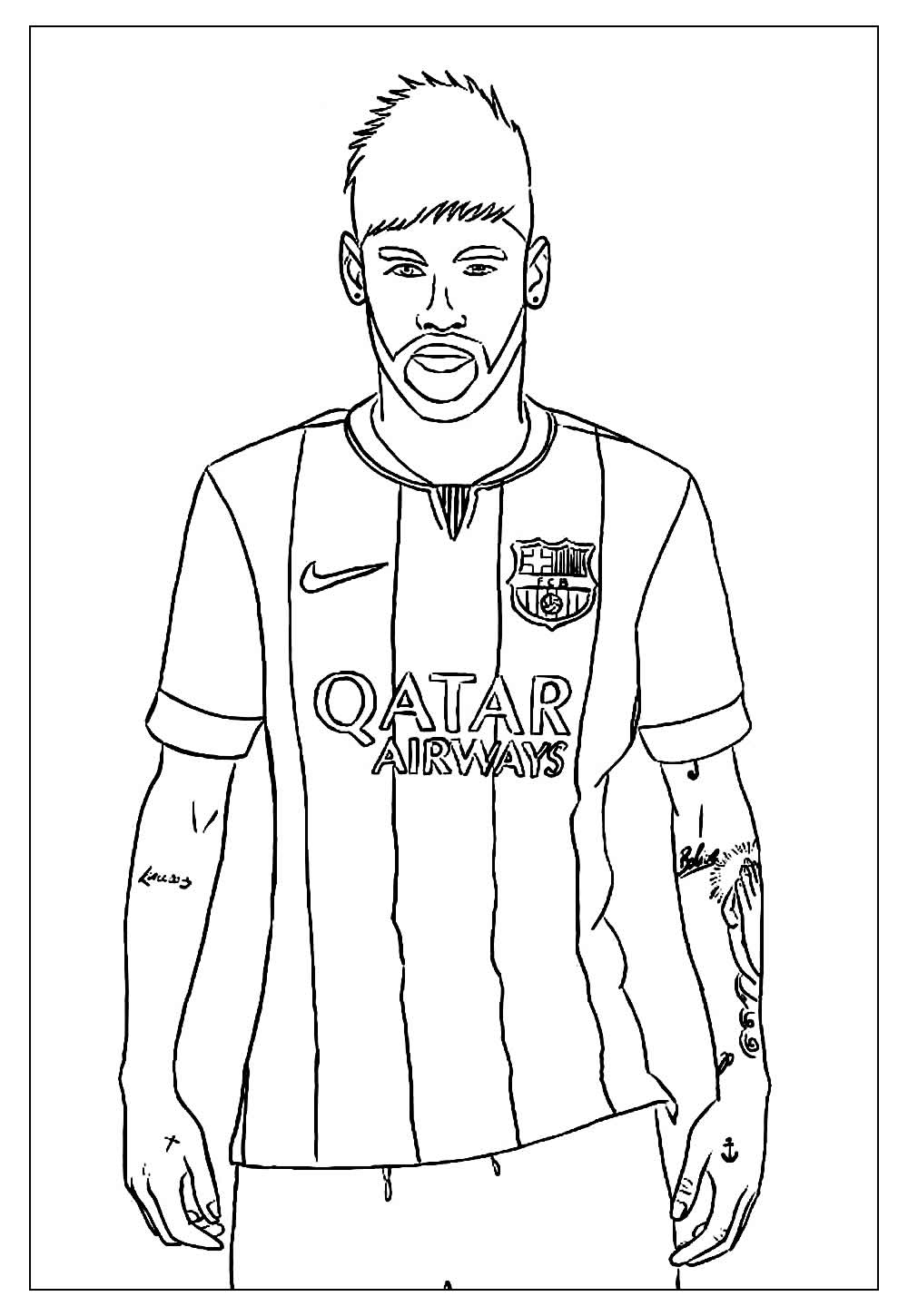 neymar jr desenho fácil