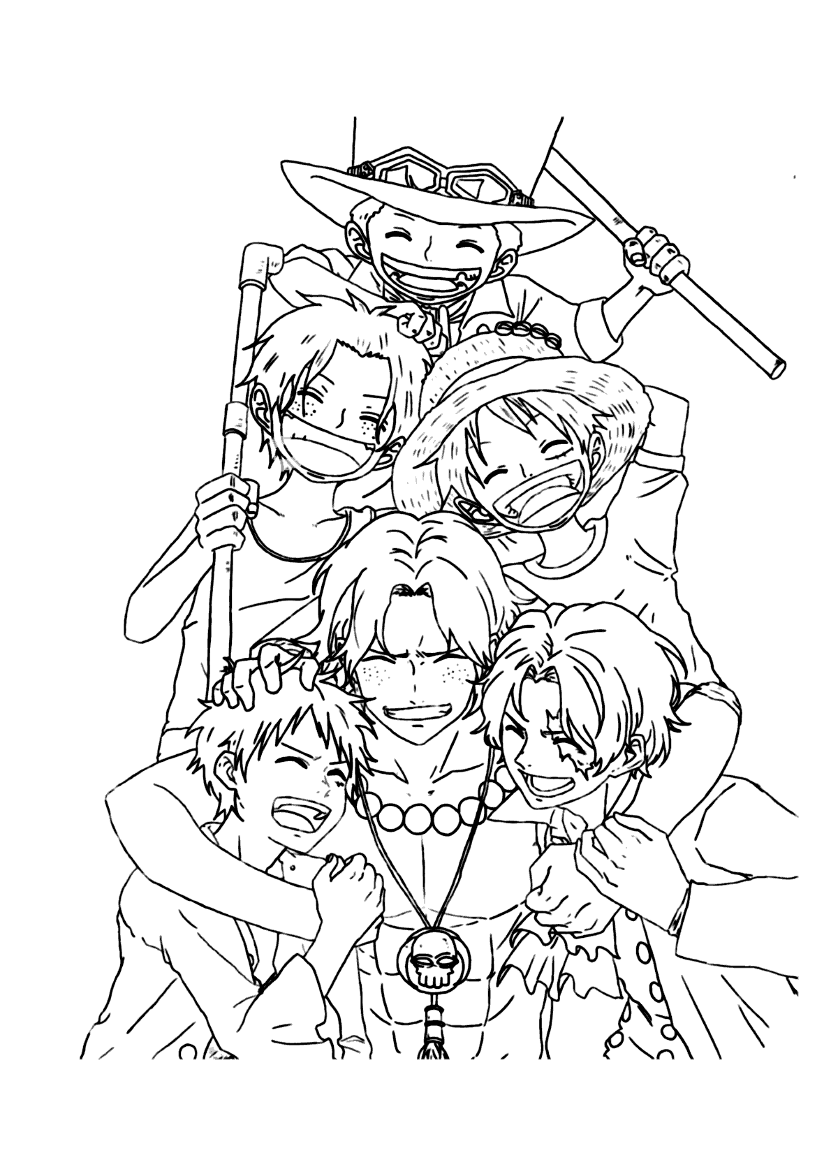 luffy para colorir