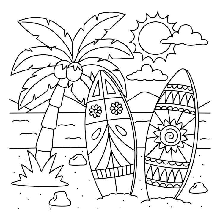 desenho para colorir paisagem