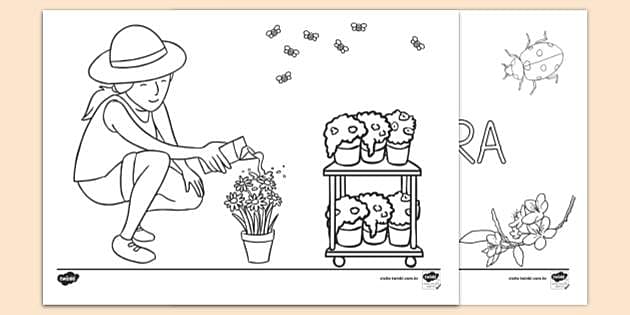 desenhos simples primavera