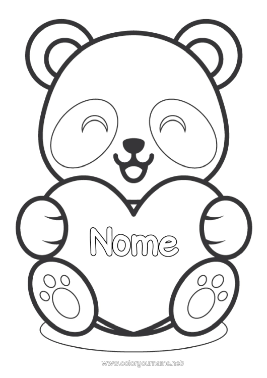 desenho de panda para crianças pequenas