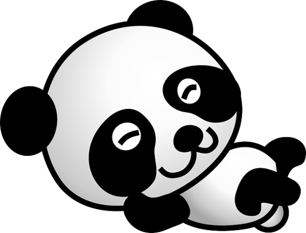 panda fofo para desenhar
