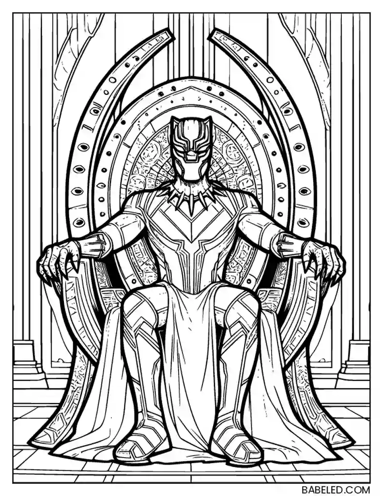 desenho do pantera negra para imprimir