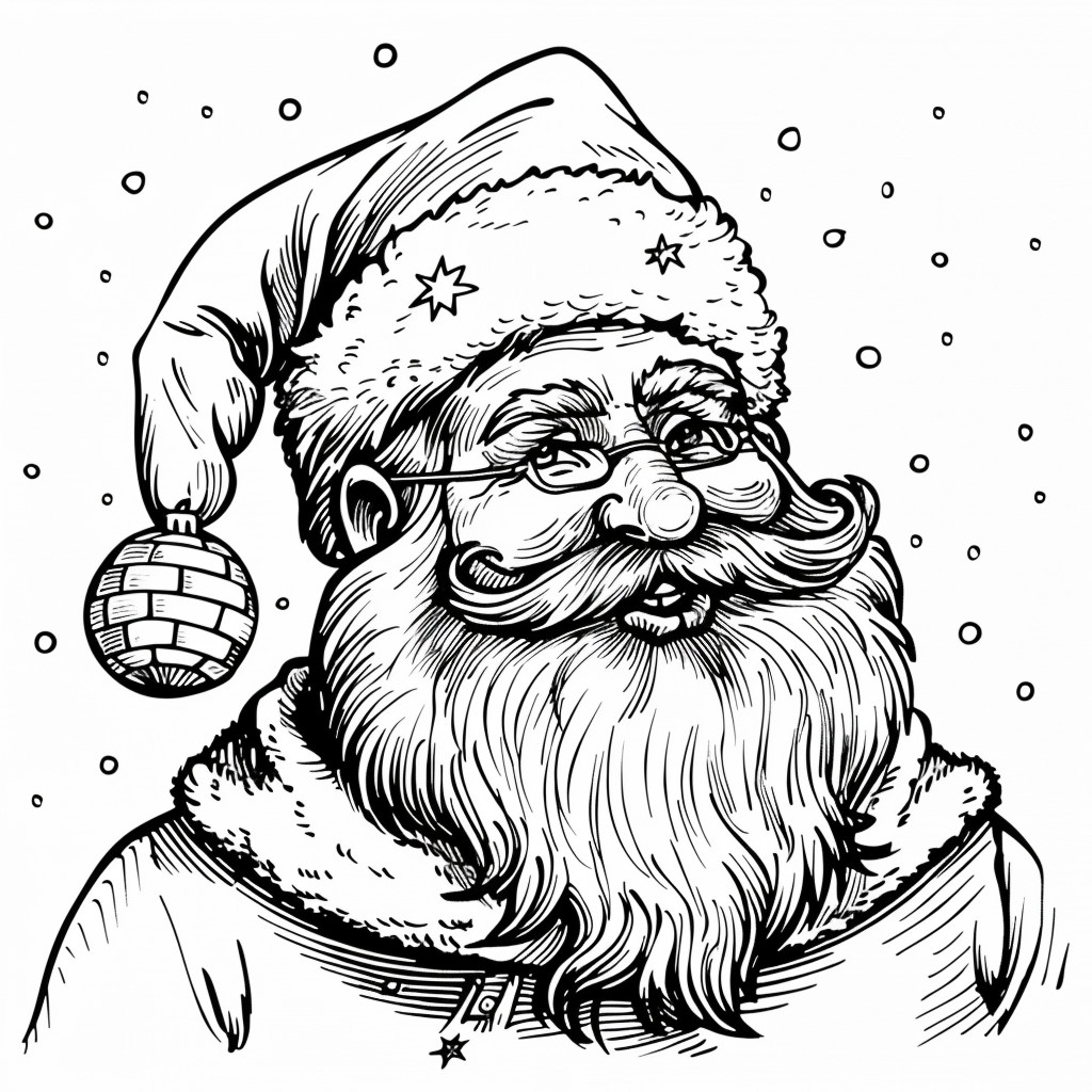 desenho papai noel fofo