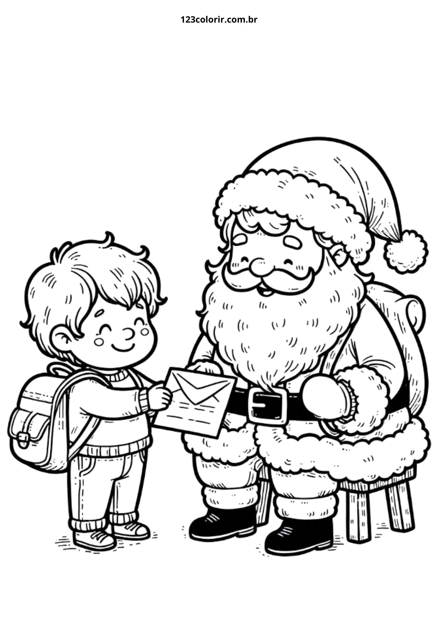desenho papai noel fofo