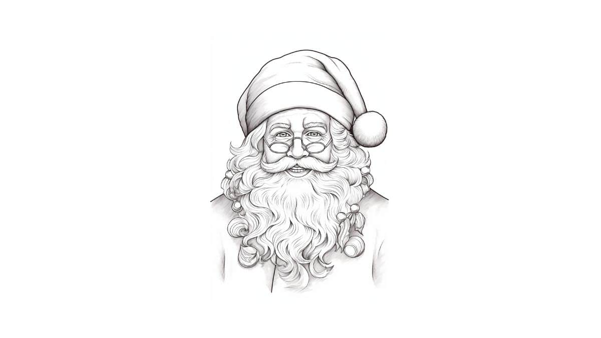 desenho papai noel com trenó
