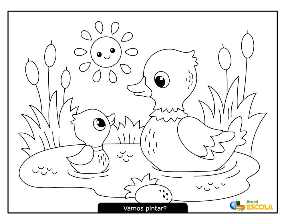 patinho para colorir online
