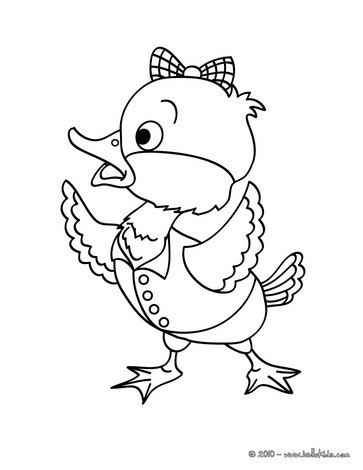 desenho de pato amarelo para pintar