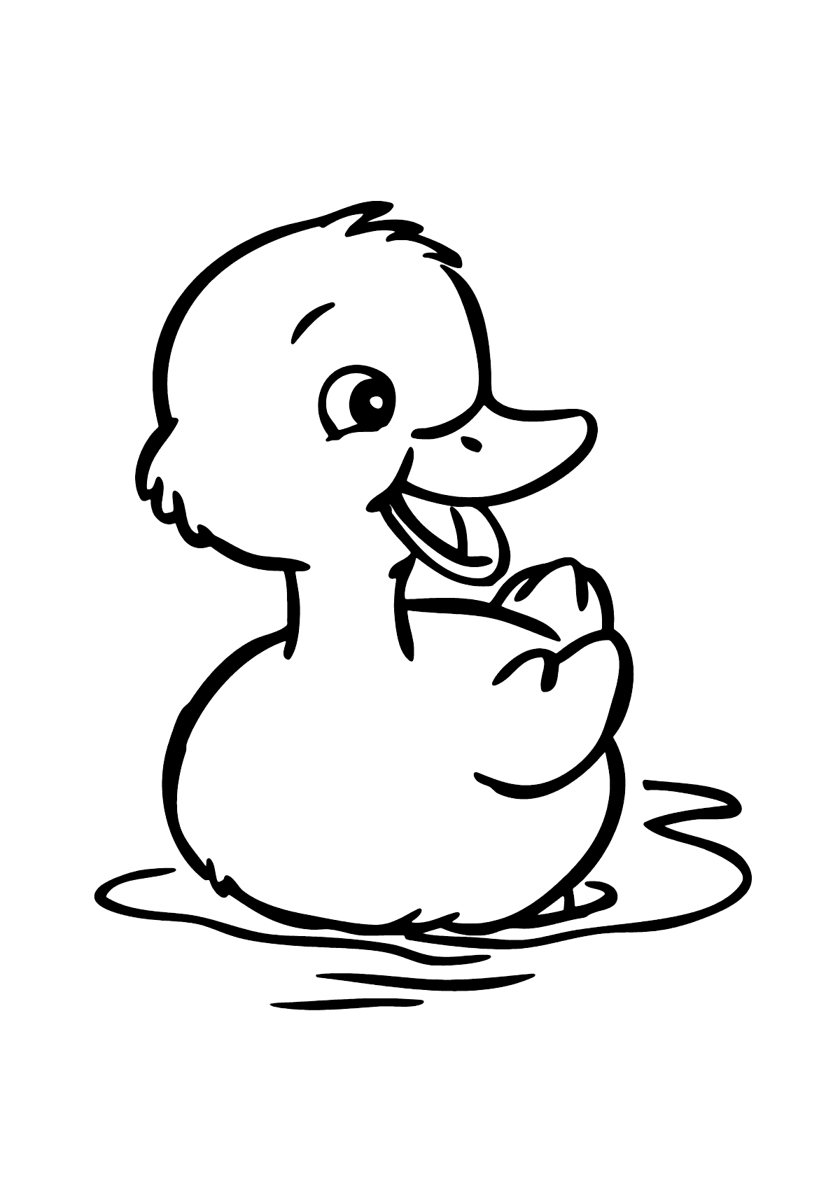 desenho de pato amarelo para pintar