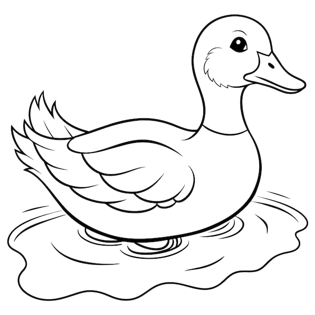 desenho de pato amarelo para pintar