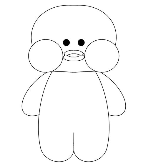 desenho de patinho kawaii para colorir