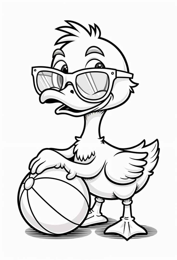 desenho de pato realista para imprimir