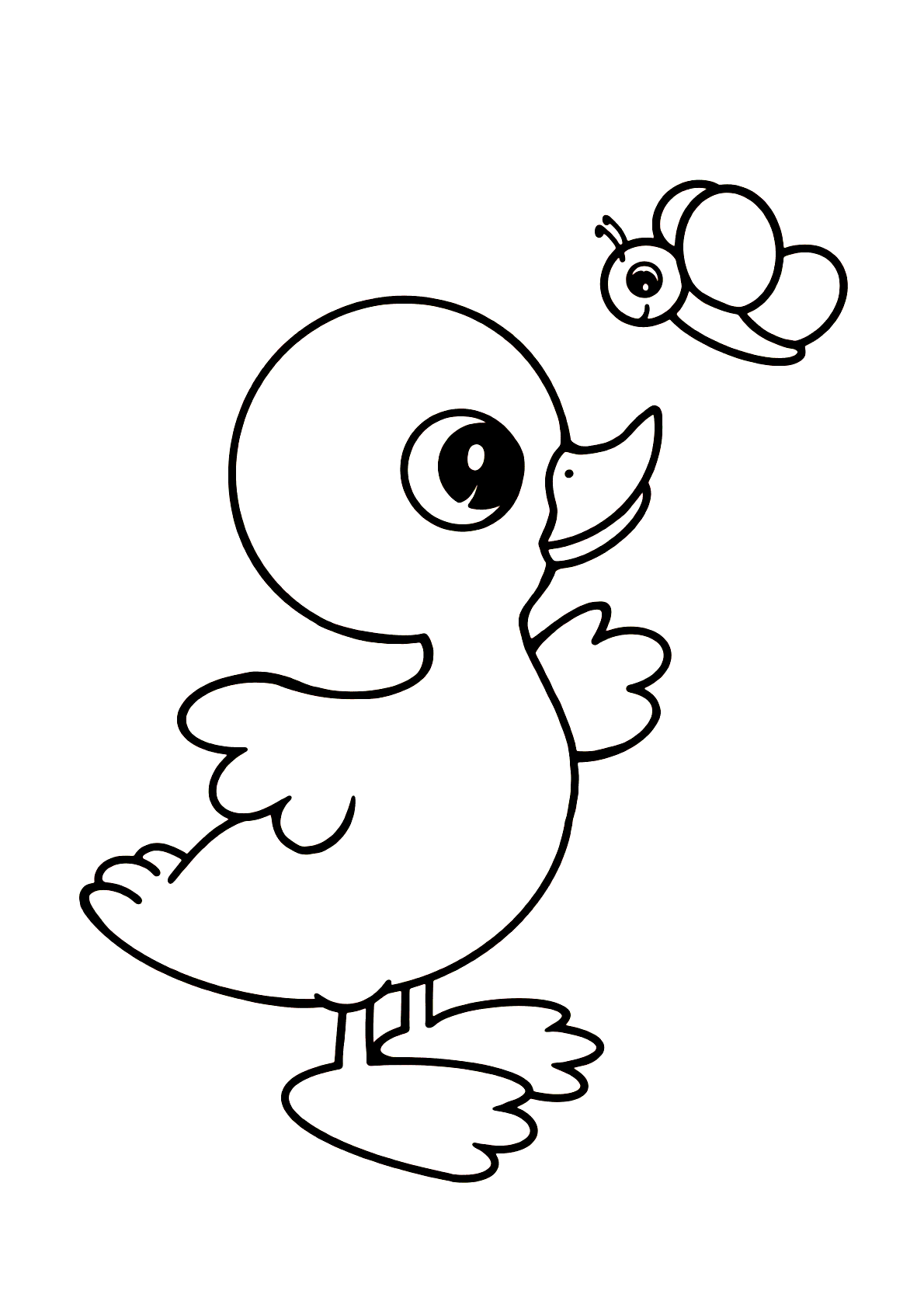 desenho de pato filhote para colorir