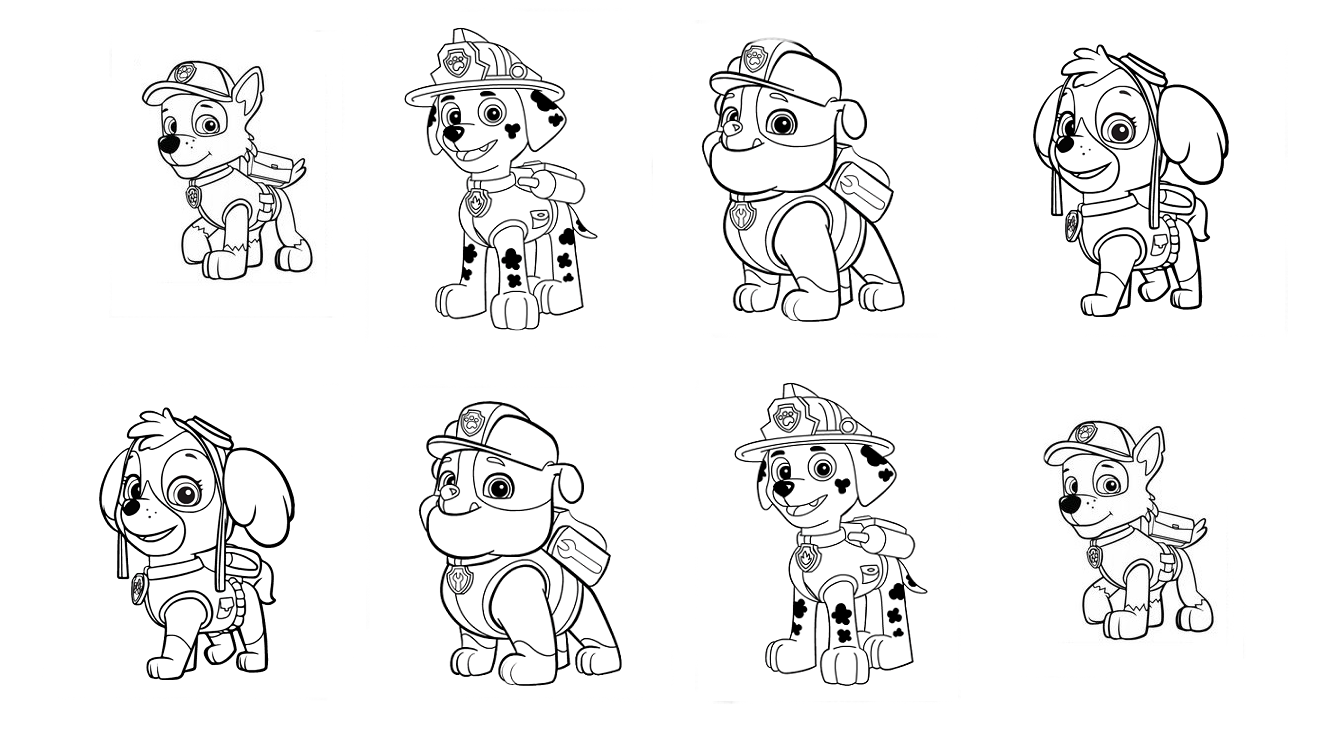 desenho do marshall para colorir
