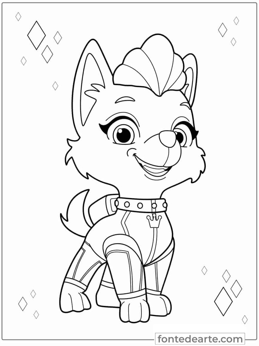 desenho do rubble para colorir