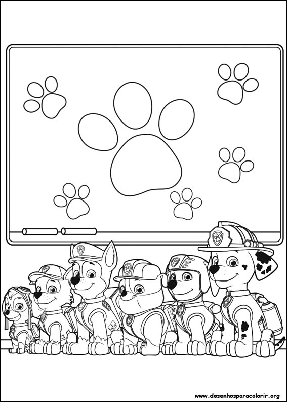 desenhos patrulha canina para colorir online