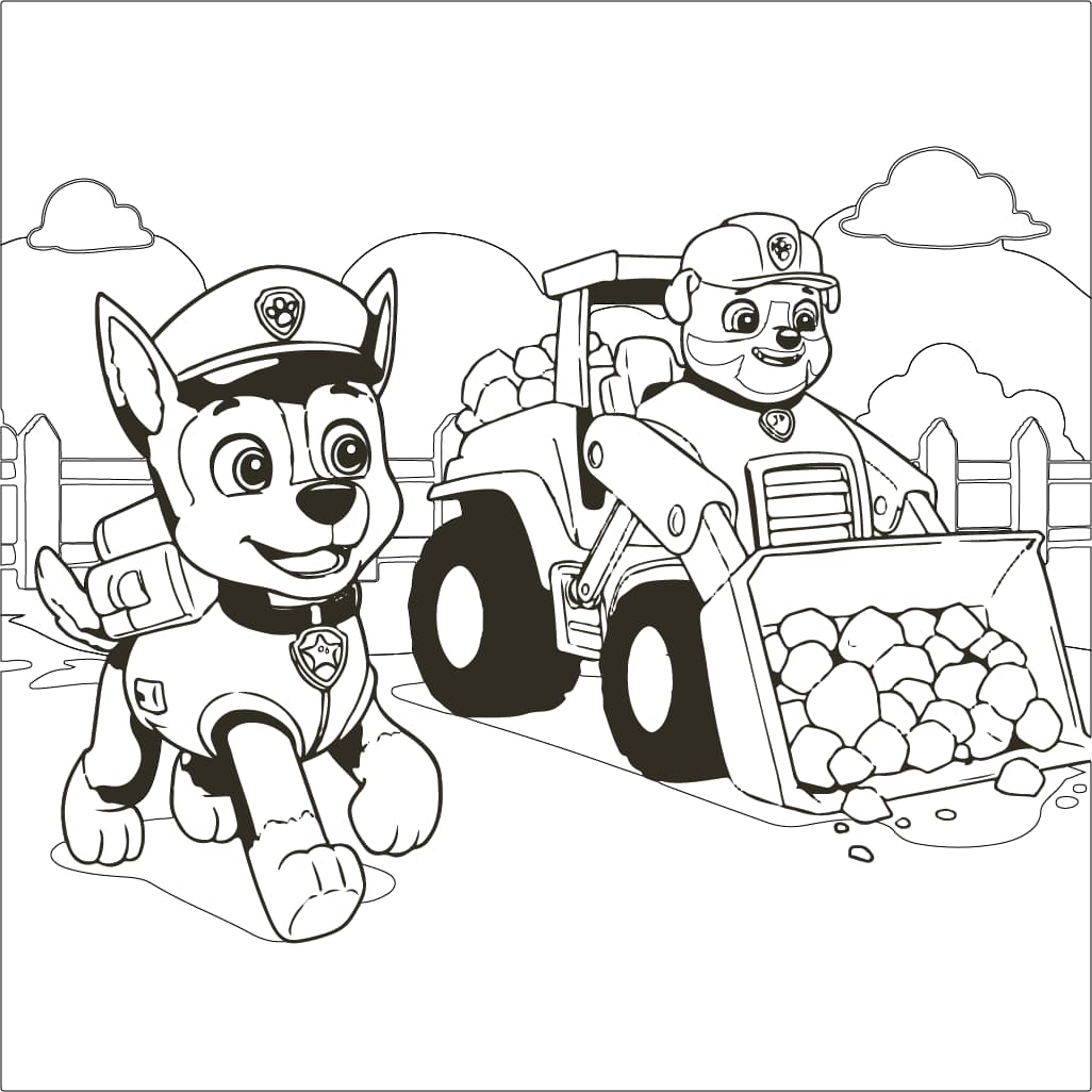 desenhos patrulha canina para colorir com lápis de cor