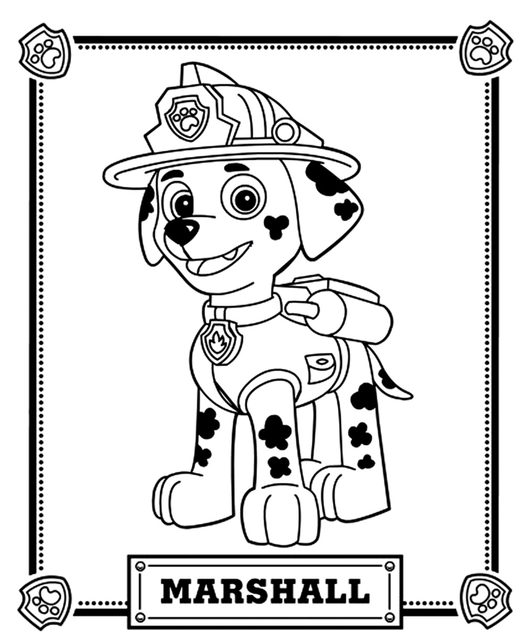 moldes patrulha canina para colorir