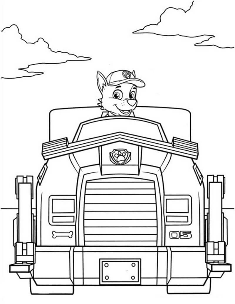 desenho de cachorrinho rocky para colorir
