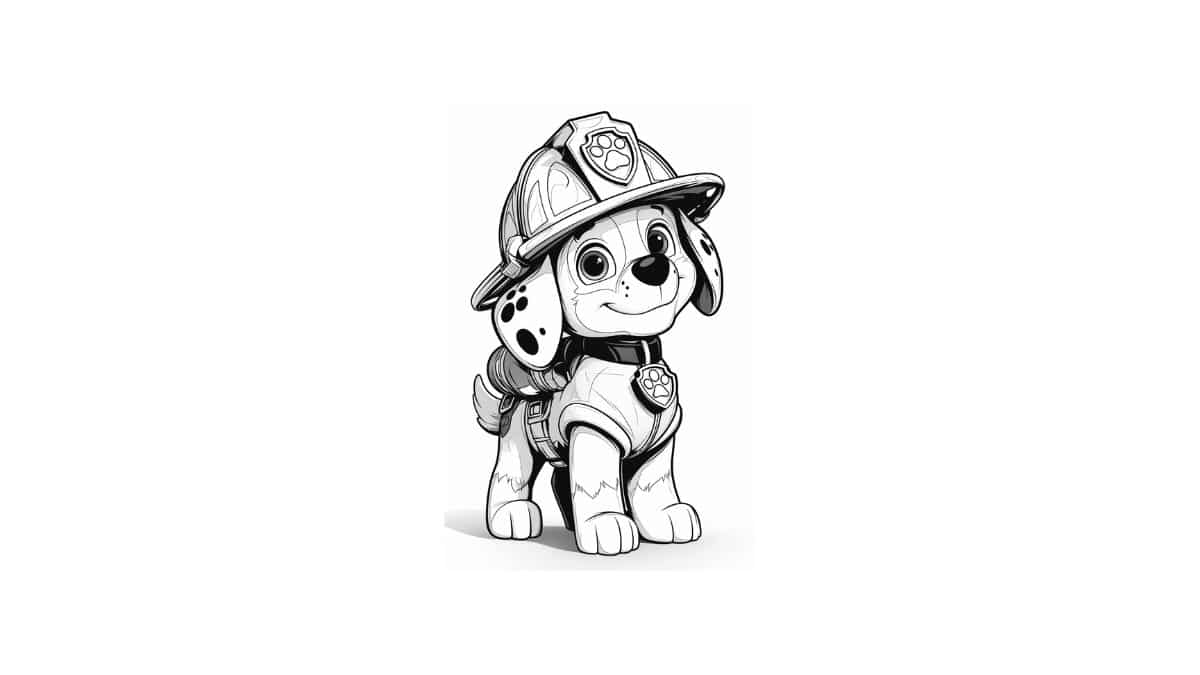 desenho skye patrulha canina para imprimir