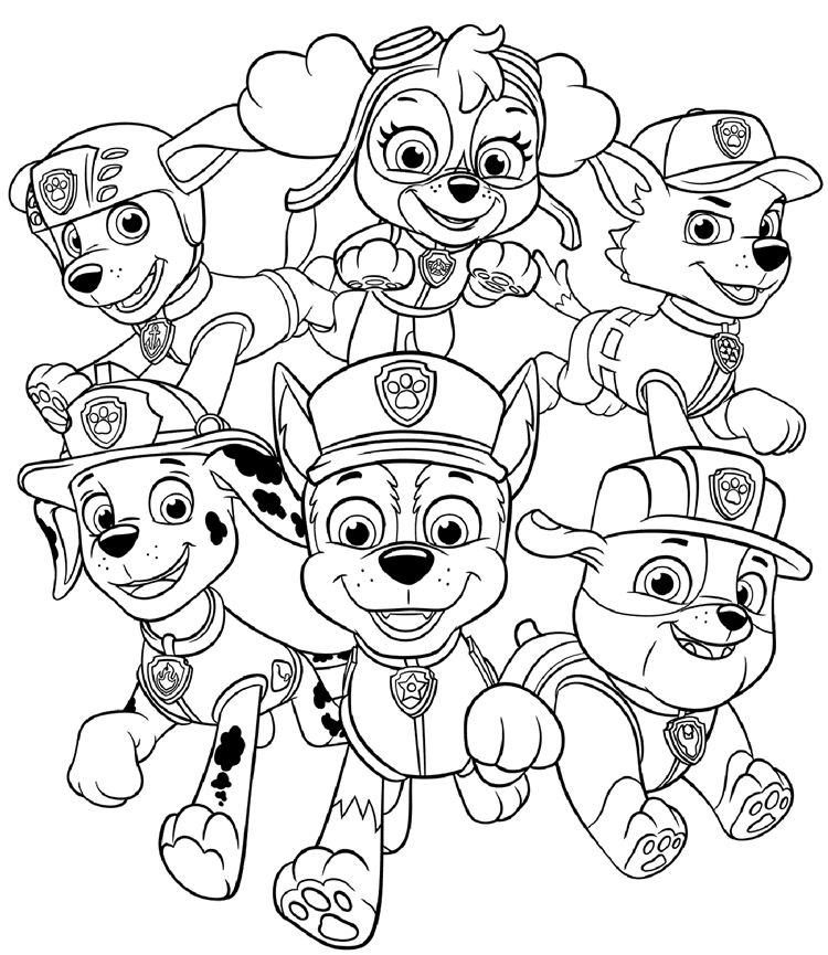 skye patrulha canina desenho para pintar