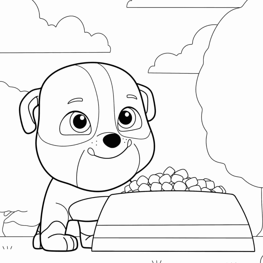 Desenhos do Marshall Super Filhote para pintar
