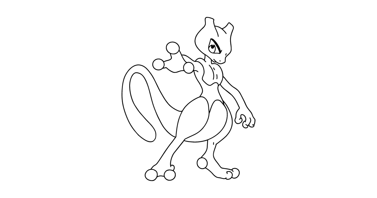 mewtwo para colorir gratis