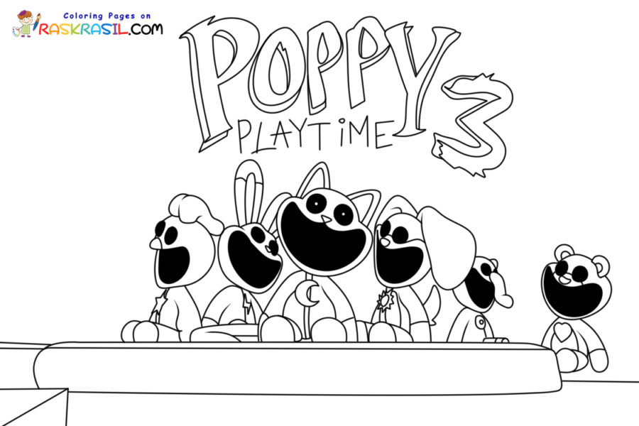 páginas para colorir poppy playtime 3 catnap