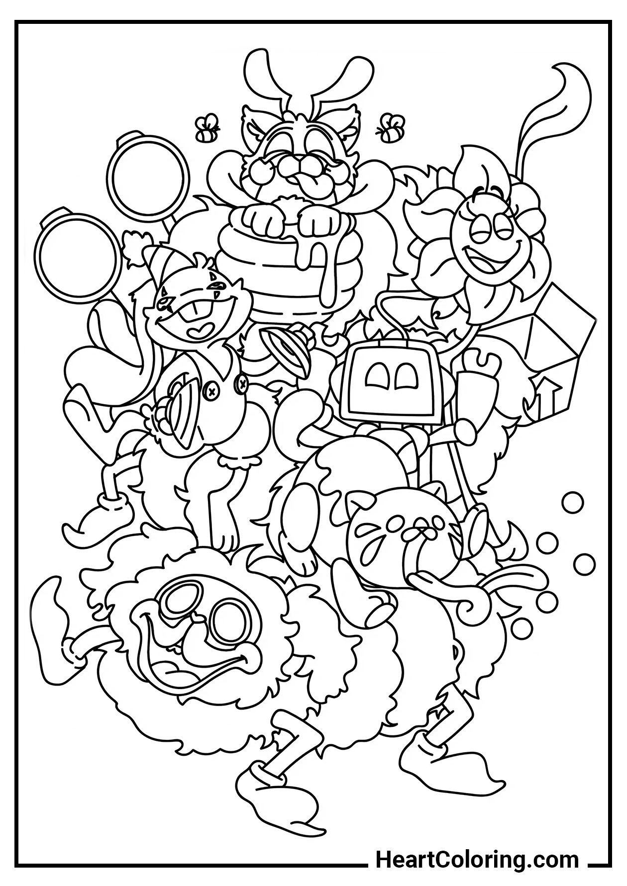 smiling critters coloring pages poppy playtime 3