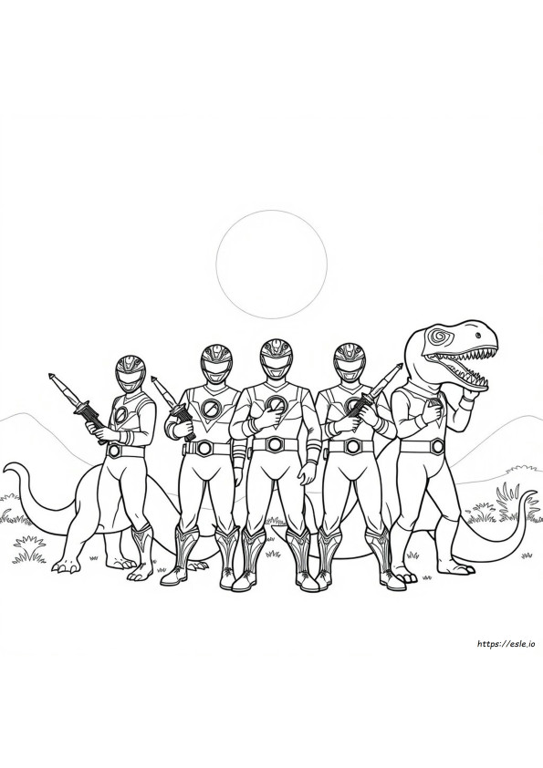 páginas para colorir power rangers dino charge grátis