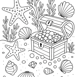 desenho de praia para colorir infantil