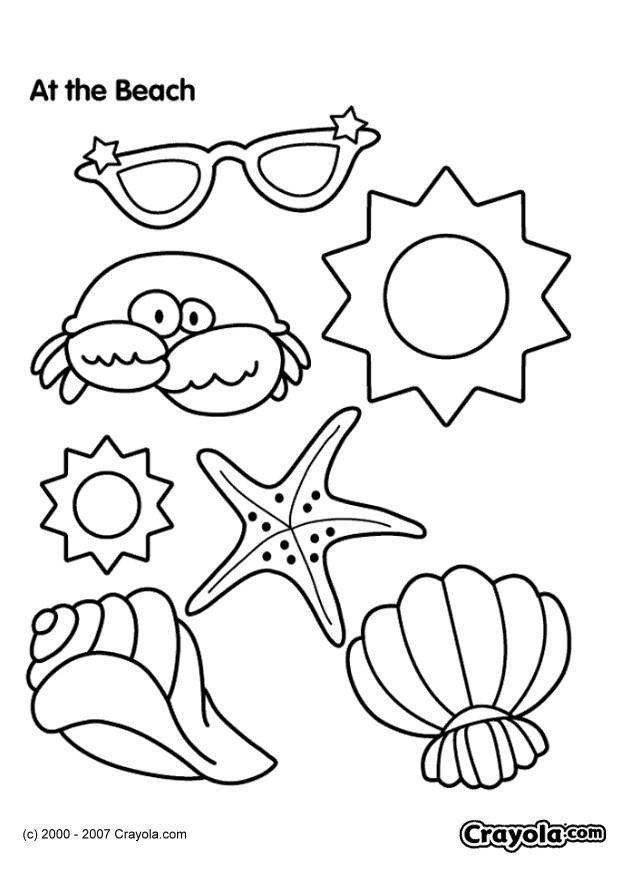 desenho de guarda sol para colorir