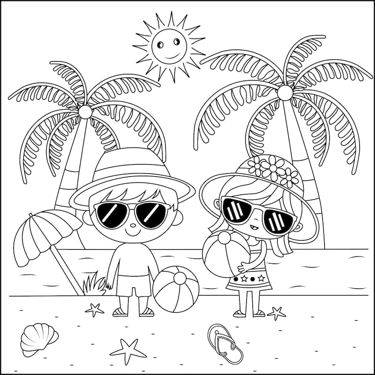 desenho de surf para colorir