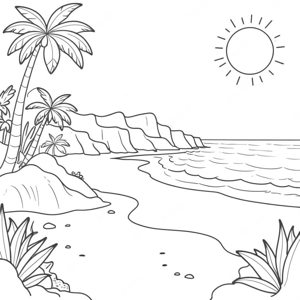 desenho de mar para colorir