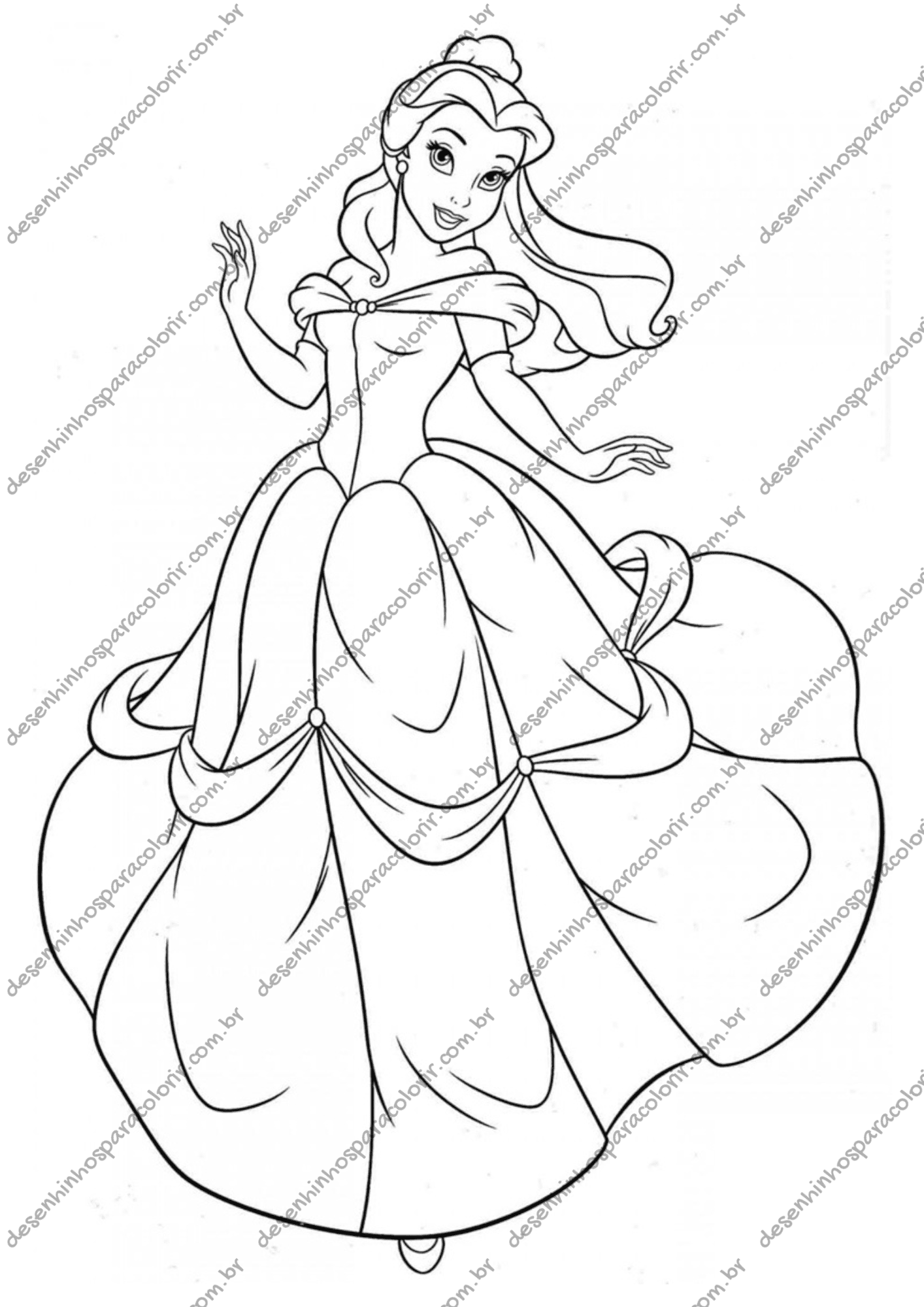 princesas para colorir para crianças