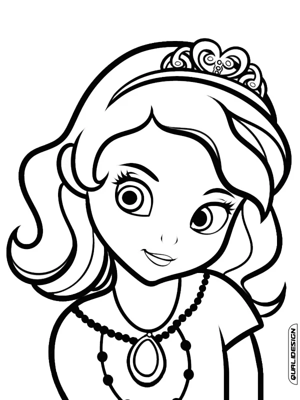 princesa sofia para colorir pdf