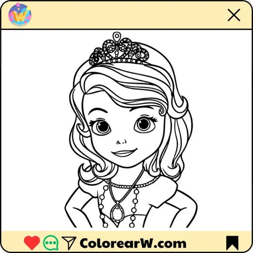 princesa sofia para colorir pdf