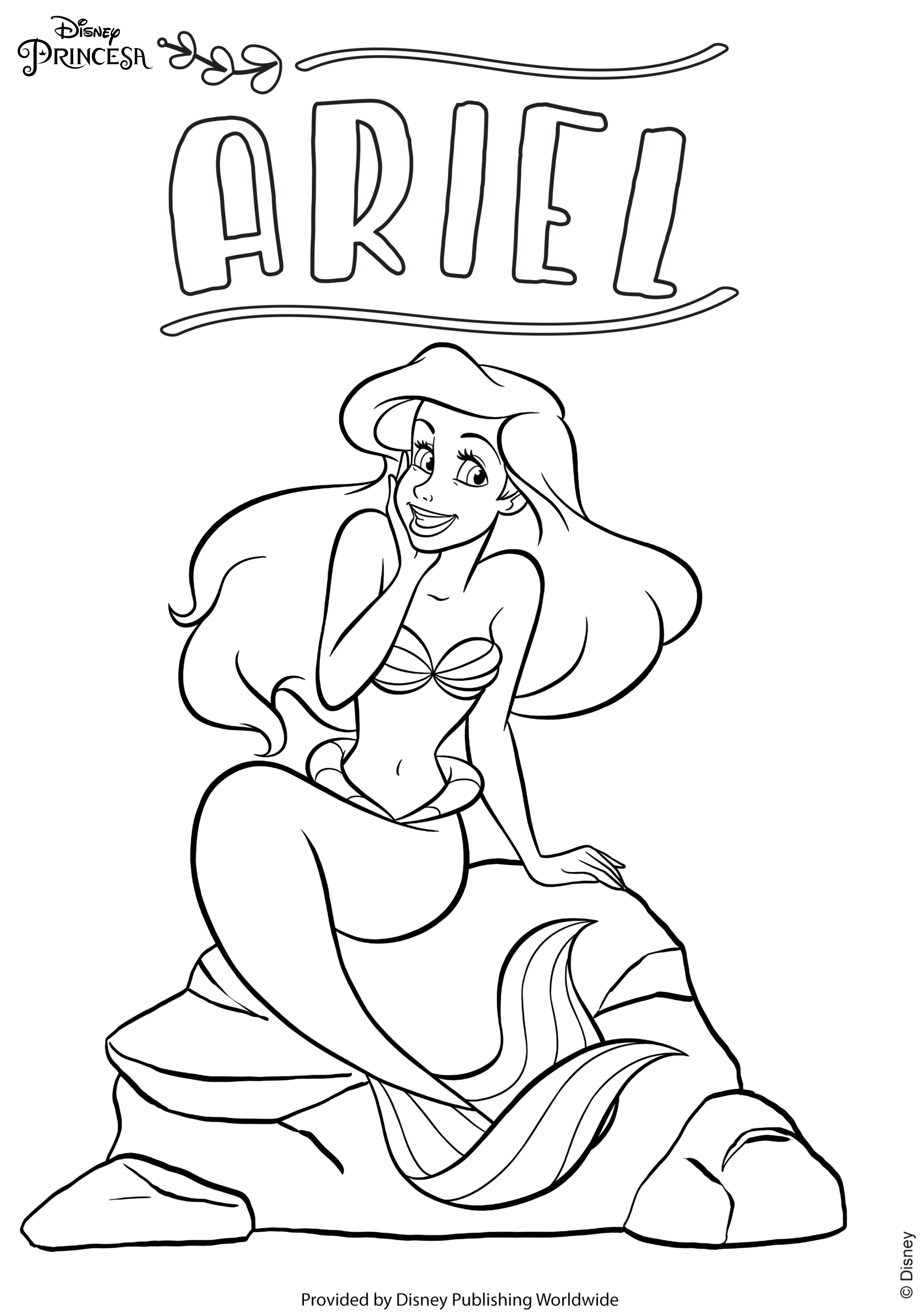 princesas disney para colorir grátis