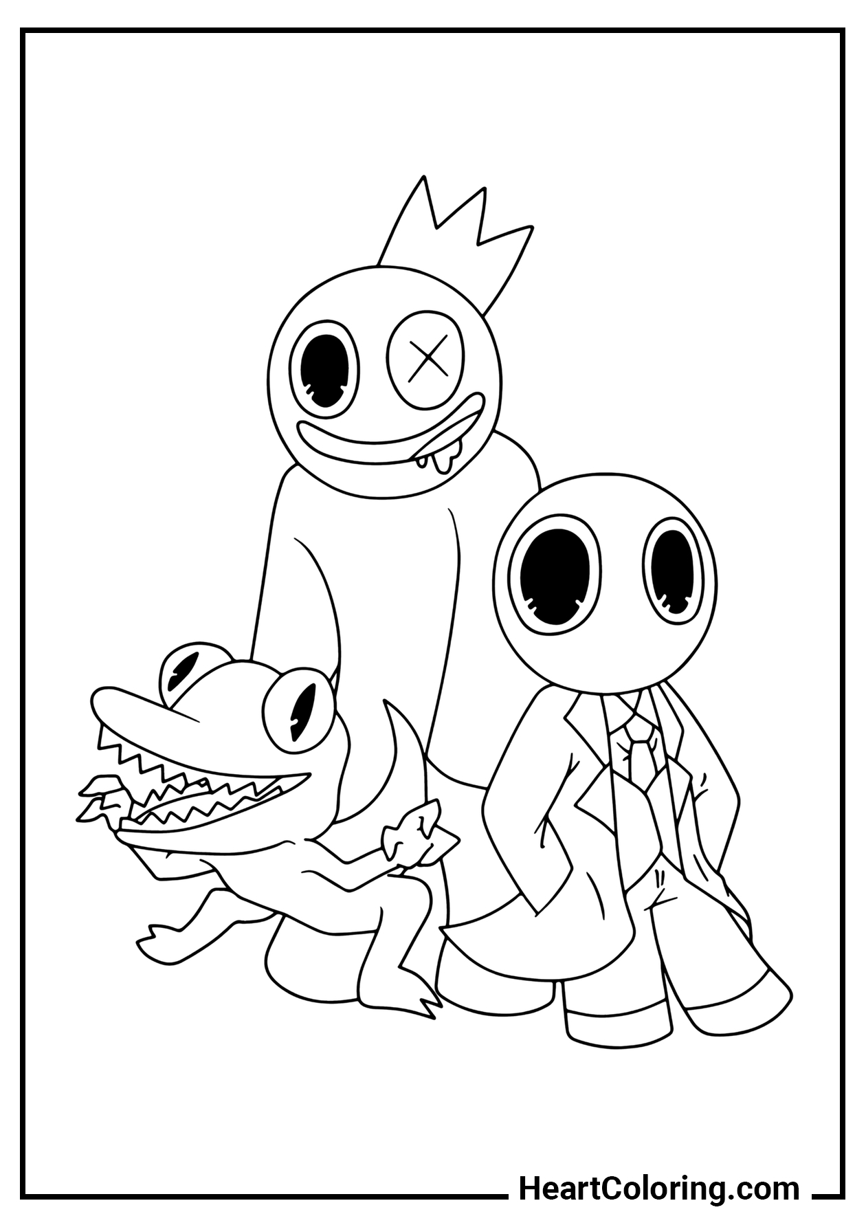 desenho para colorir rainbow friends blue