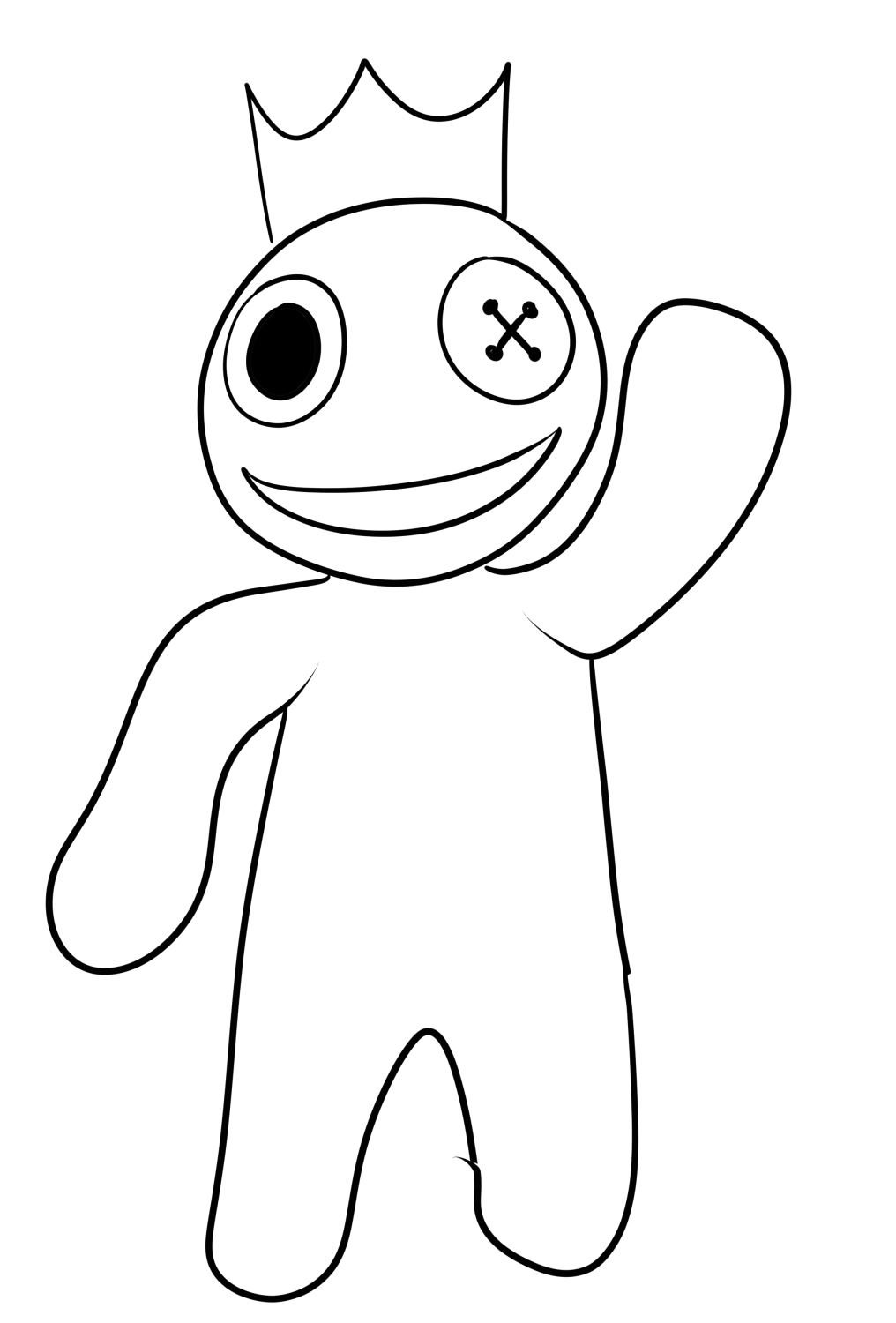 desenho para colorir rainbow friends orange