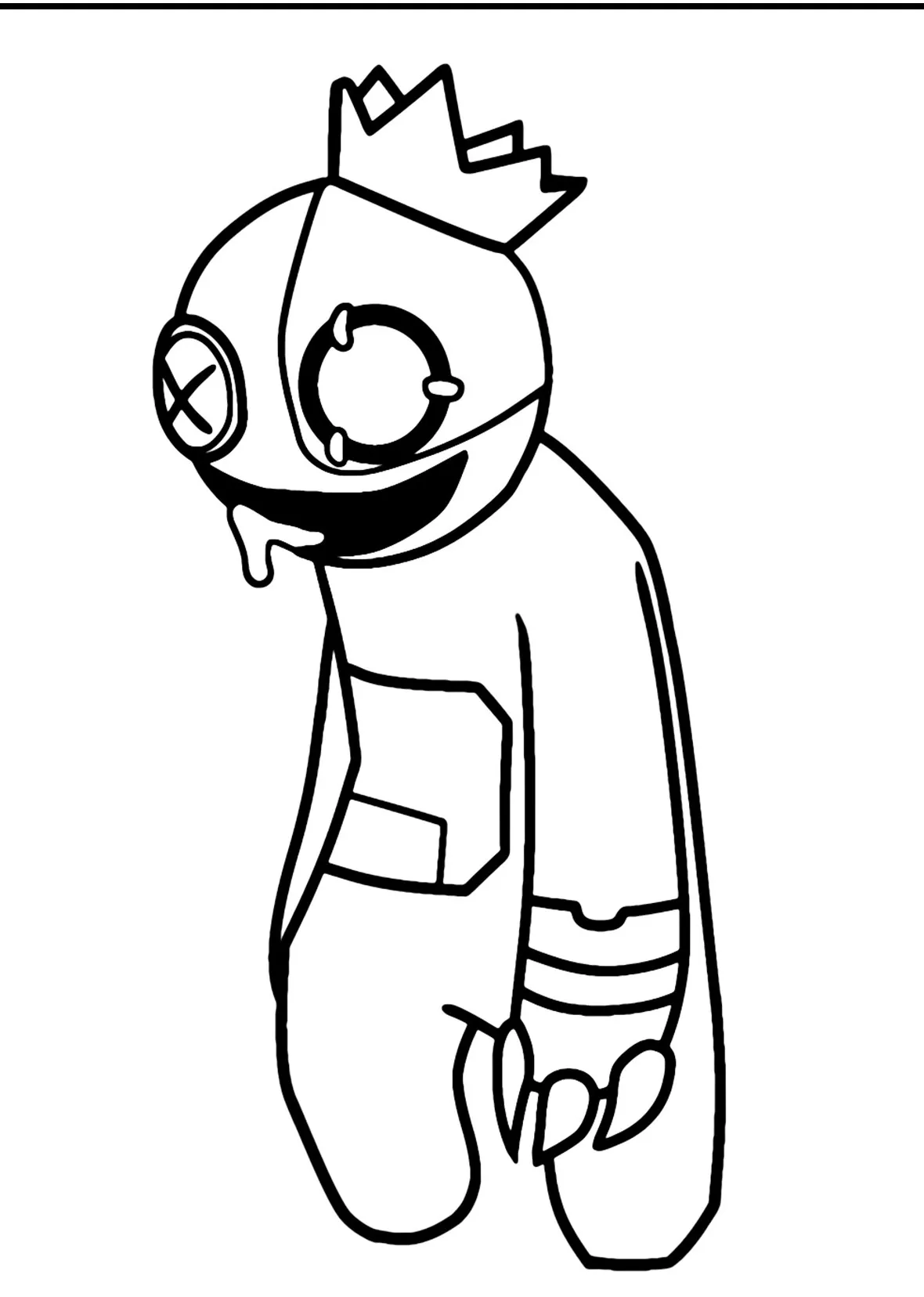 desenho para colorir rainbow friends cyan