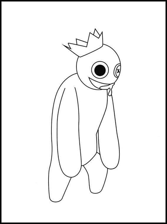 desenho para colorir rainbow friends purple