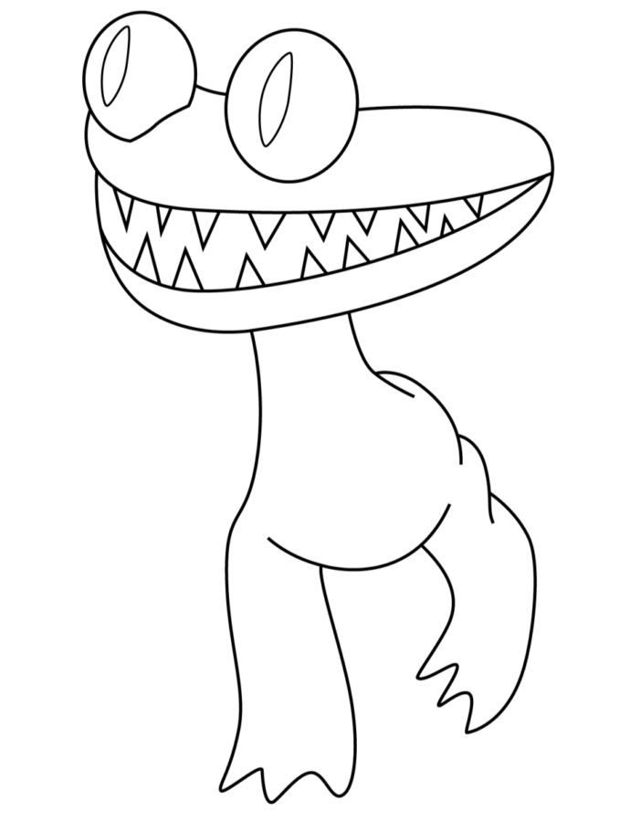 desenho para colorir rainbow friends yellow