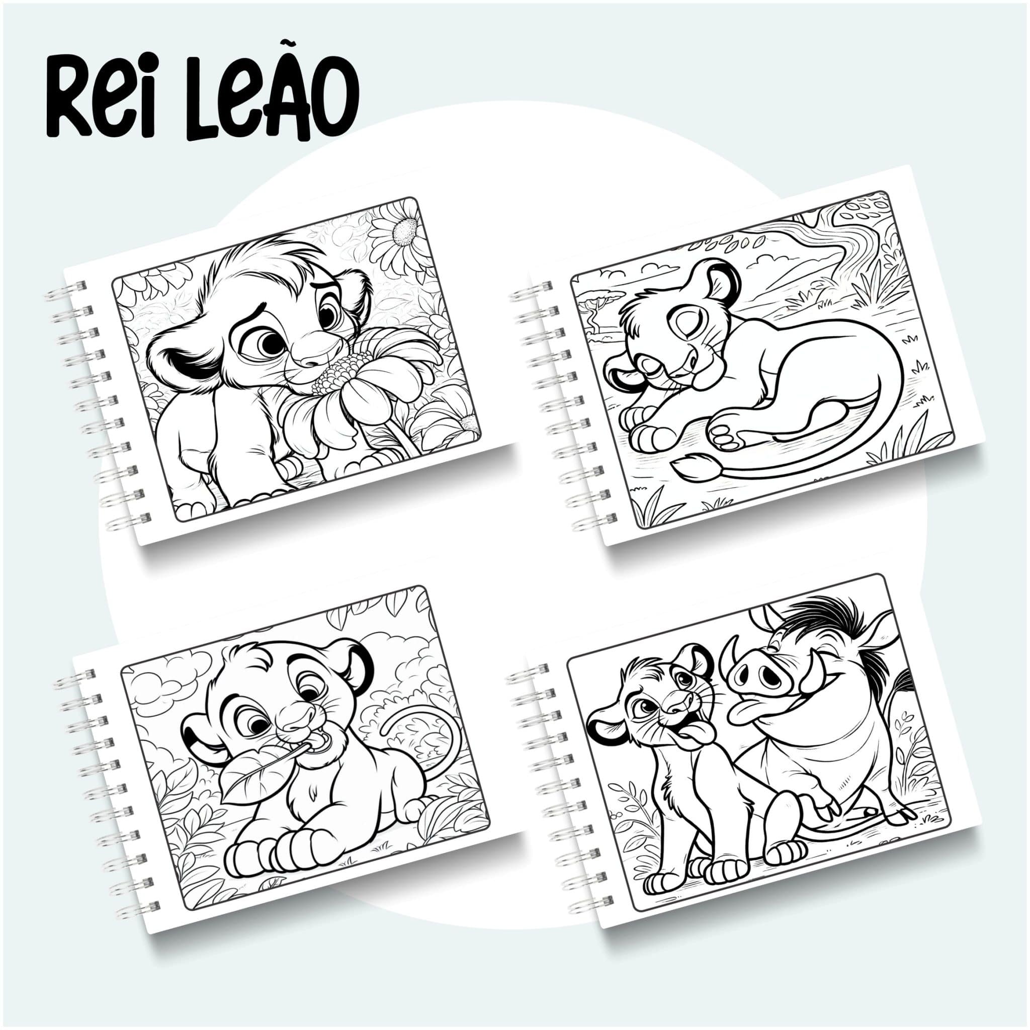 desenho rei leão para imprimir